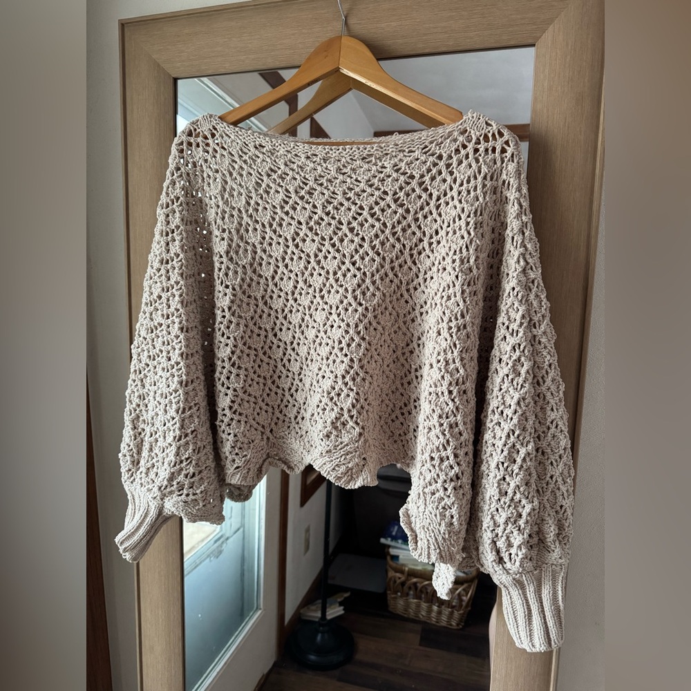 Neutral Crochet One Size Cardigan/Shrug Cottagecore